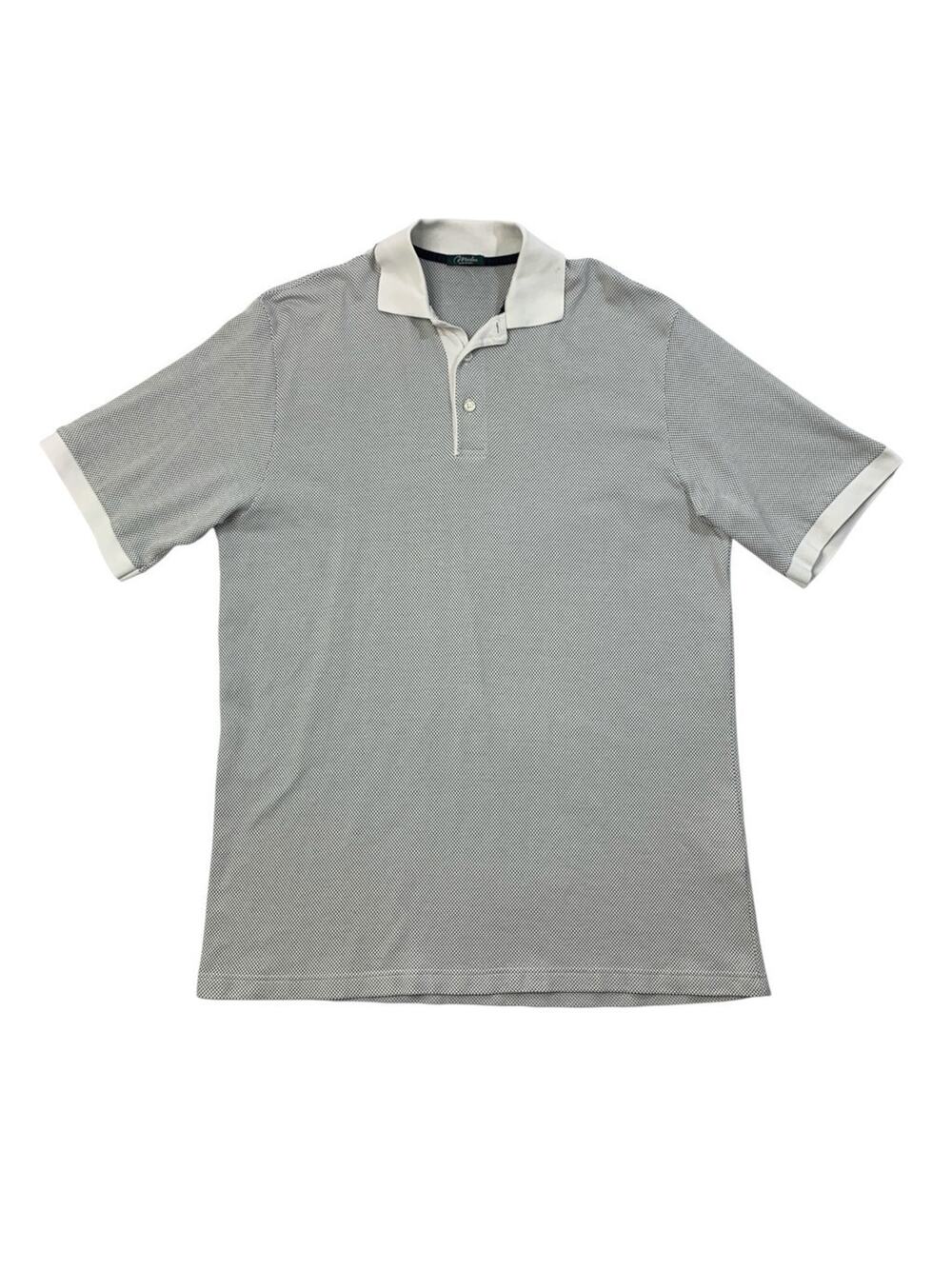 Marbas Polo Shirt Mens M Medium Cotton Blend Short Sleeve All Over Print
